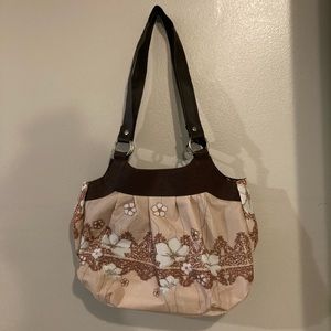 cute brown and tan shoulder bag